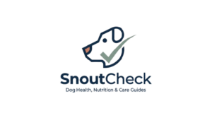SnoutCheck logo - Professional dog health and care guides with stylized snout icon and checkmark